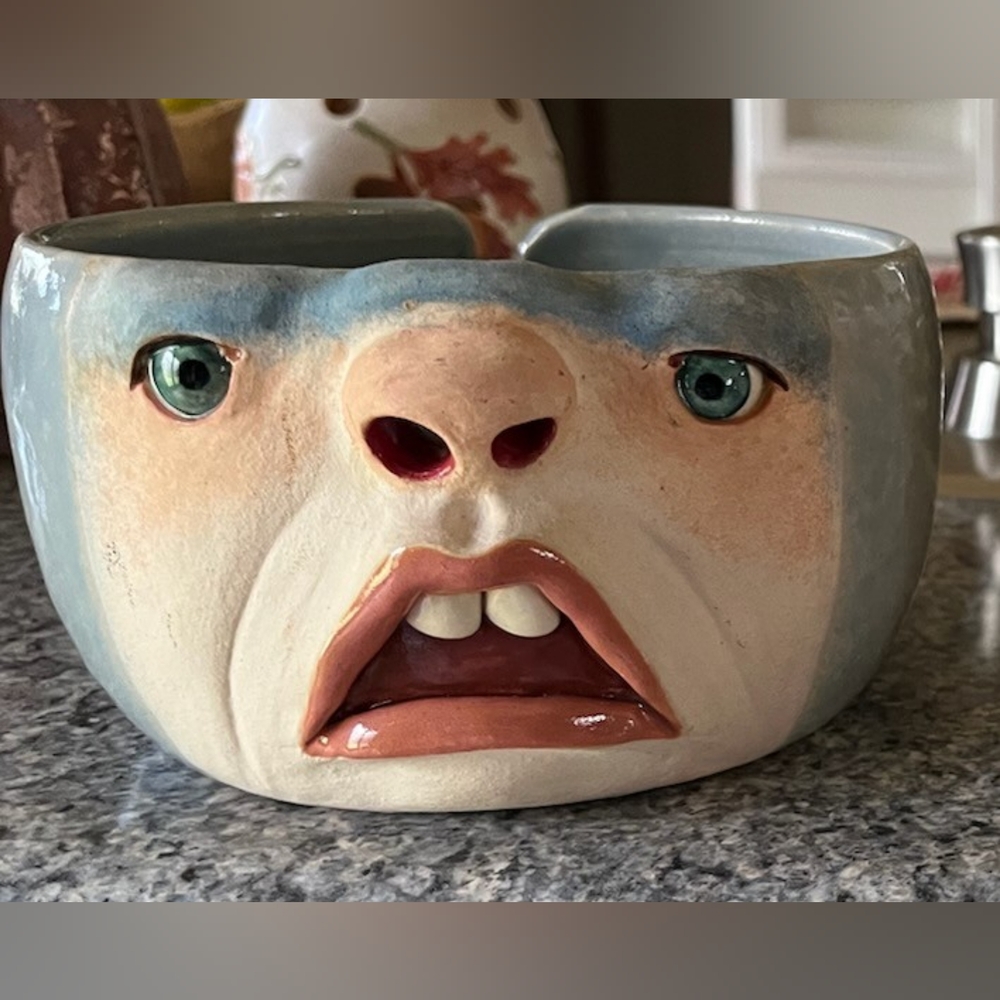 Clay Monster Head Yarn Bowl